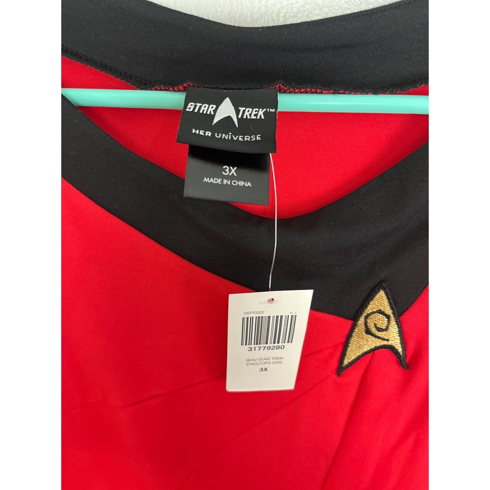 NWT Her Universe Star Trek Cosplay Skater Dress 3X Red Engineering Operations - Picture 7 of 7